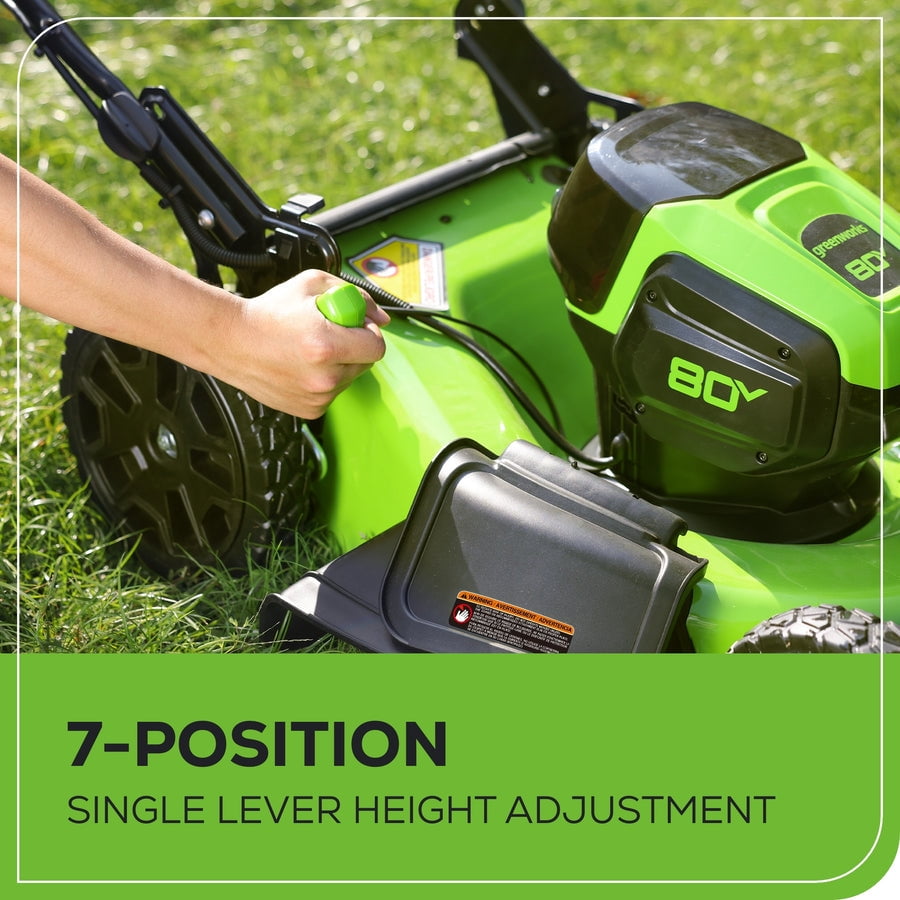 Greenworks 80V 21" Brushless Cordless Push Lawn Mower, 4.0 Ah Battery and Charger Included [75+ Compatible Tools]