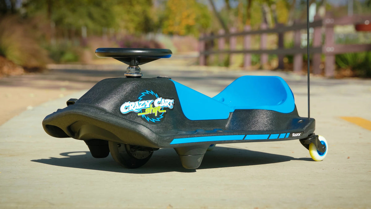 Razor Crazy Cart Shift - 12V Electric Drifting Go Kart for Kids - New High/Low Speed Switch and Simplified Drifting System
