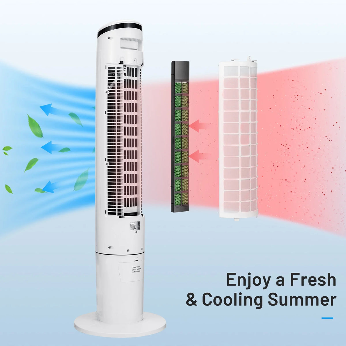2026 NewGymax 41'' Tower Fan 3 in 1 Evaporative Air Cooler Humidifier w/ Remote Control