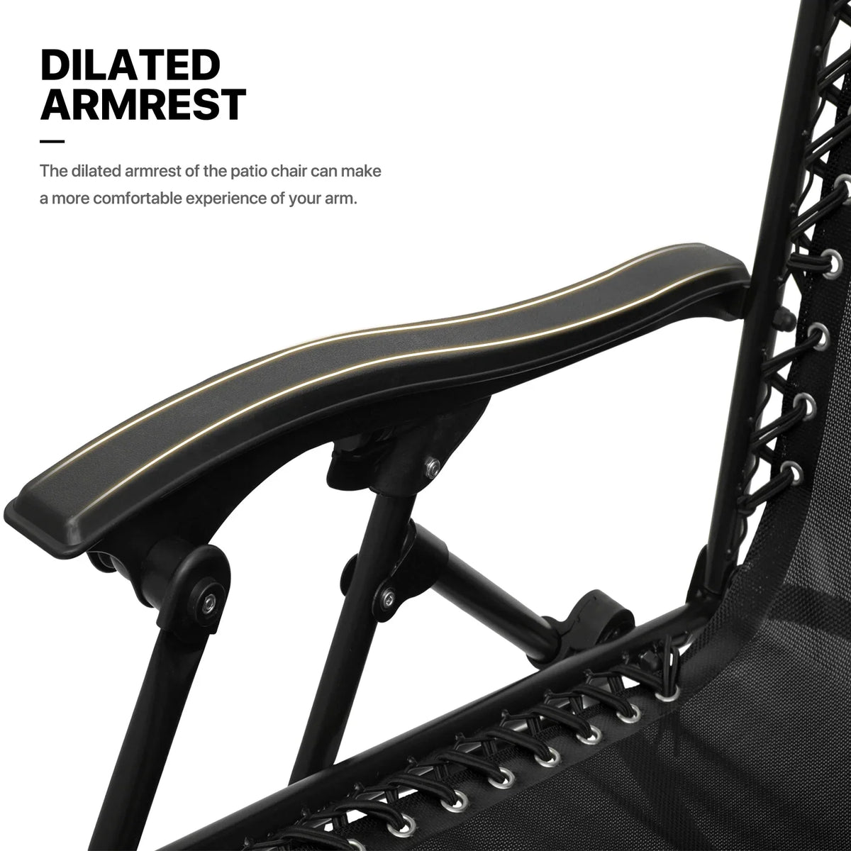 2026 NewMoNiBloom Zero Gravity Chairs Set of 2, Folding Outdoor Patio Beach Recliner with Canopy Shade & Headrest, Black