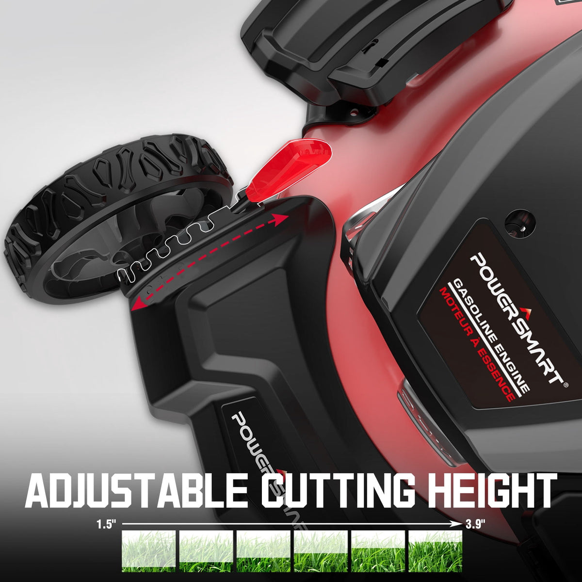 PowerSmart 21" 170cc Gas Self-Propelled Lawn Mower, with 6-Position Height Adjustment