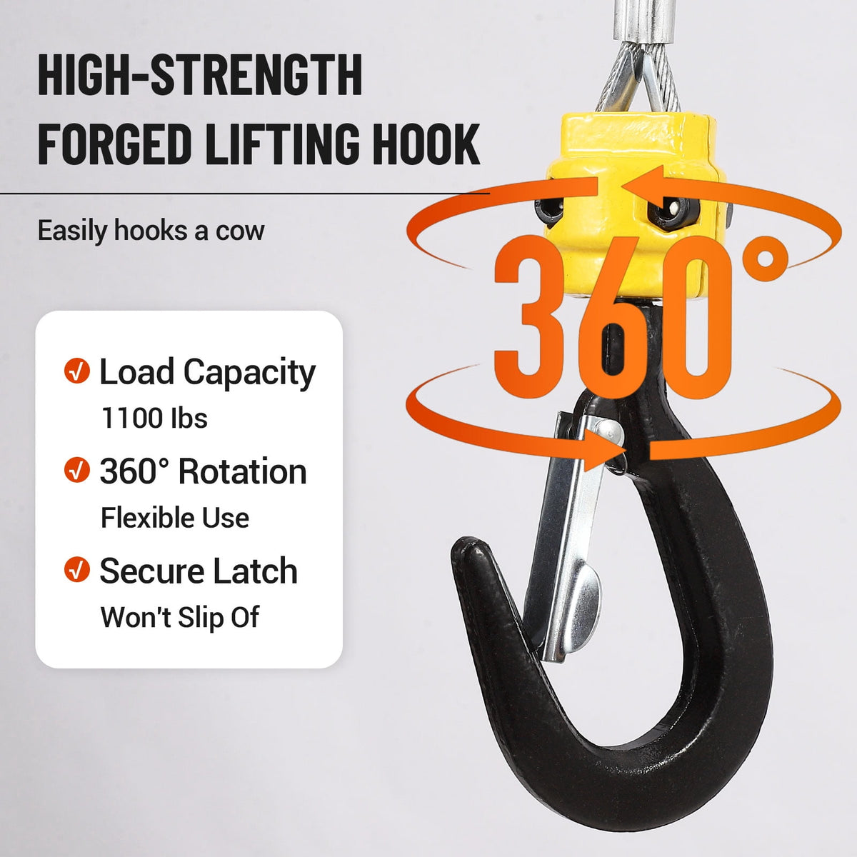 3-in-1 Electric Hoist Winch – 1500W Heavy Duty Industrial Lifting Equipment, 1100 lbs Capacity, 25ft Lifting Height, 110V-120V Portable Crane, Wired & Wireless Remote (200ft)