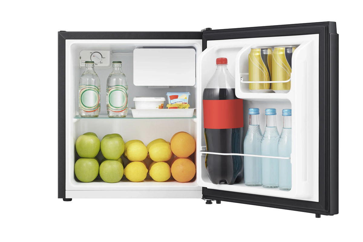 2026 NewHisense 1.6 Cu ft Single Door Mini Fridge, Black, Energy Star, 1 Year Warranty, WMS017M6XBE New