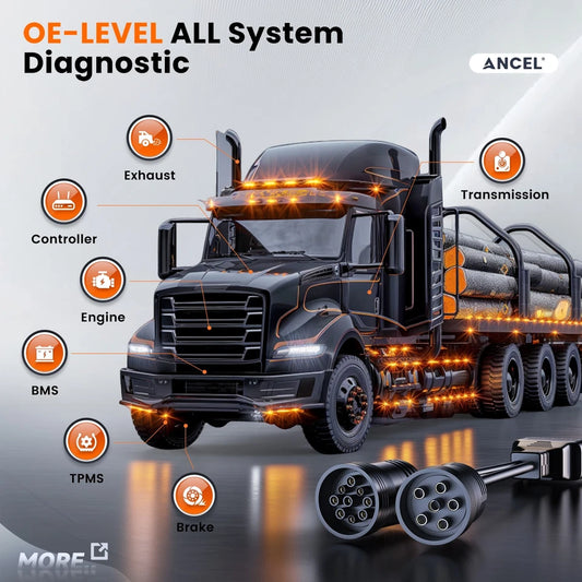 ANCEL Heavy Duty Truck Scanner OBD2 Tool for Vehicles