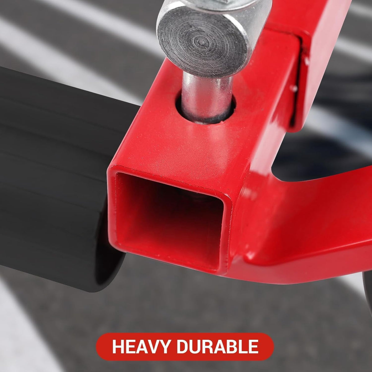 Set of 4 Hydraulic Car Wheel Dollies, 6000LBS Capacity, 12'' Heavy Duty Rollers with Foot Pedal, Vehicle Positioning Jack for Auto Repair, Garage, Towing, Trucks, RVs, Trailers, Red, System Default