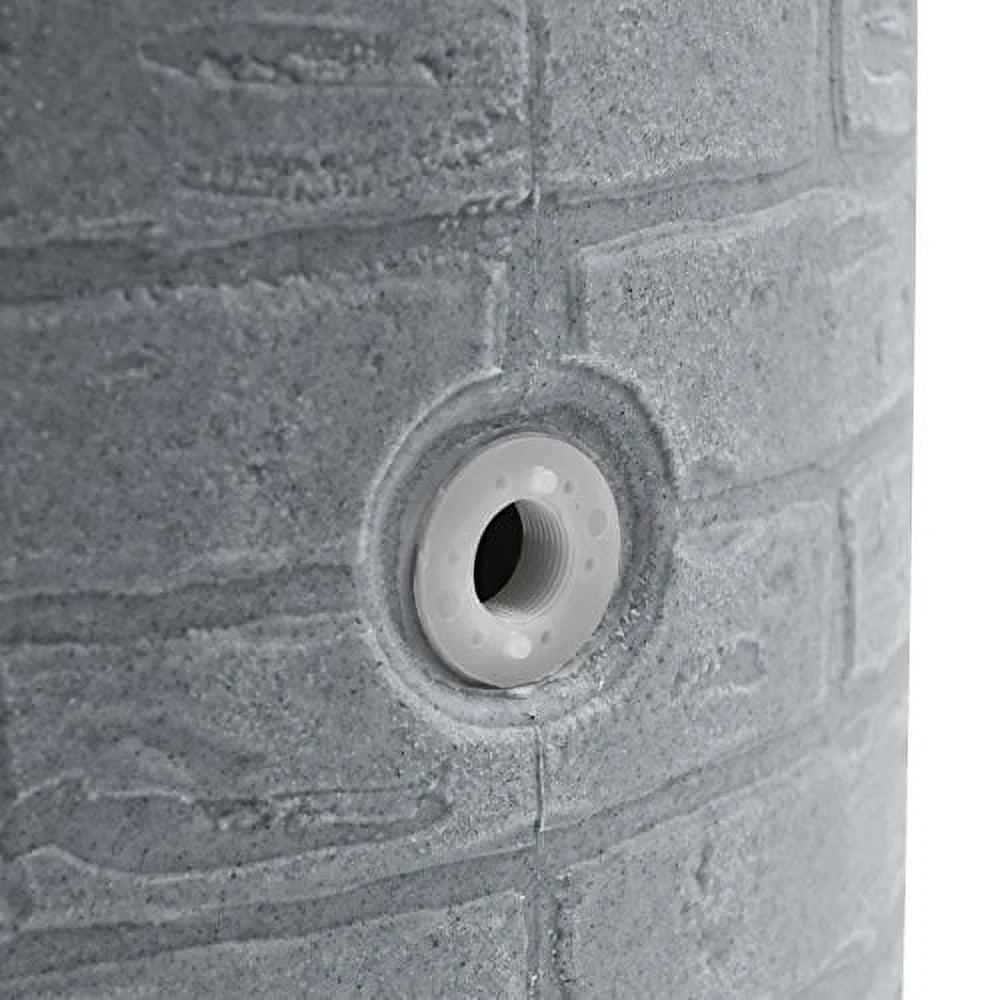 2026 NewGood Ideas IMP-D50-DAR Impressions Downton Rain Saver Rain Barrel, 50 Gallon, Dark Granite