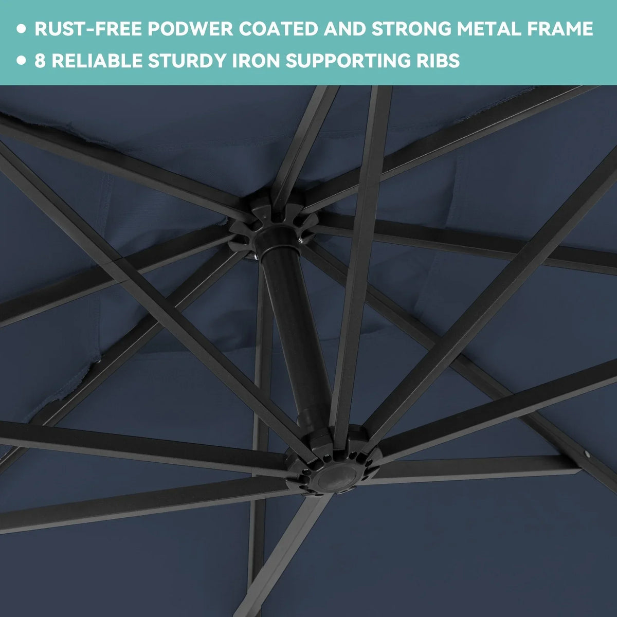 2026 NewJUSTLET 10ft Heavy Duty Patio Hanging Offset Cantilever Patio Umbrella W/ 4-Piece Base Included Included, Beige