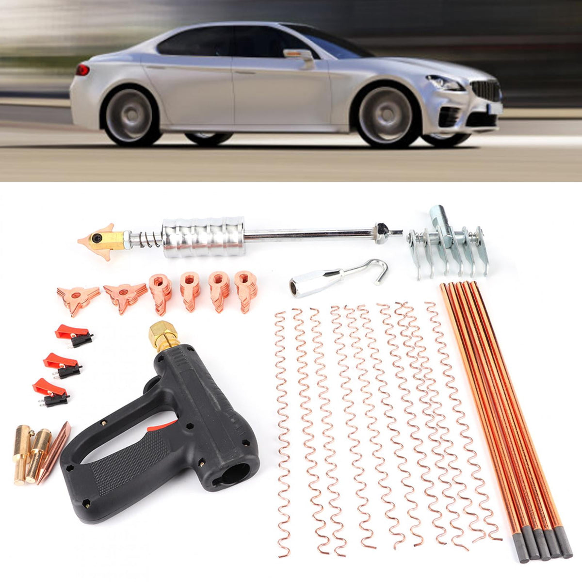 Dent Puller Dent Welder 86pcs Dent Puller Stud Welder Kit Auto Car Spot Repair Device Stud Welding Hammer Tool