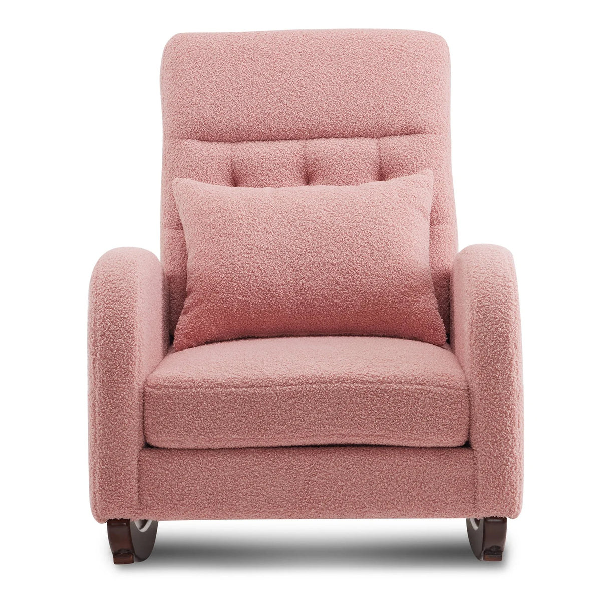 2026 NewKtaxon Rocking Accent Chair Glider Reading Chair Comfy Teddy Velvet Upholstered Single Sofa Rocker for Living Room, Nursery, Bedroom Beige