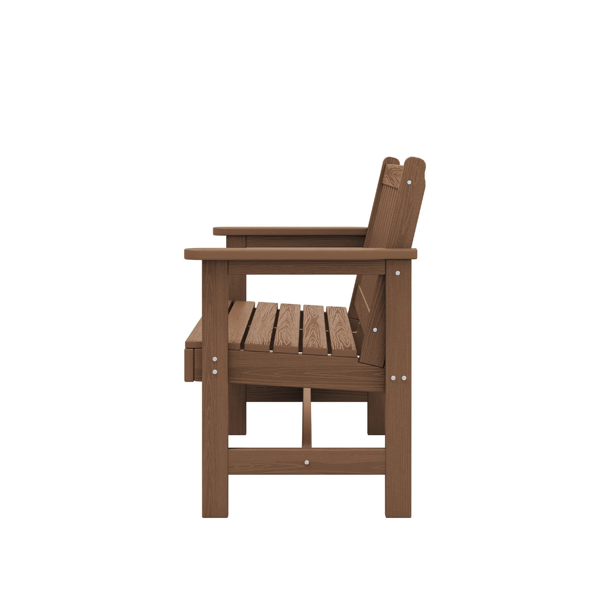 2026 NewSERWALL Outdoor Bench for 2-Person, Weather-Resistant HDPE with Aluminum Reinforcement, Supports 660 lbs, Comfortable Seating for Patio, Garden, and Porch, Black