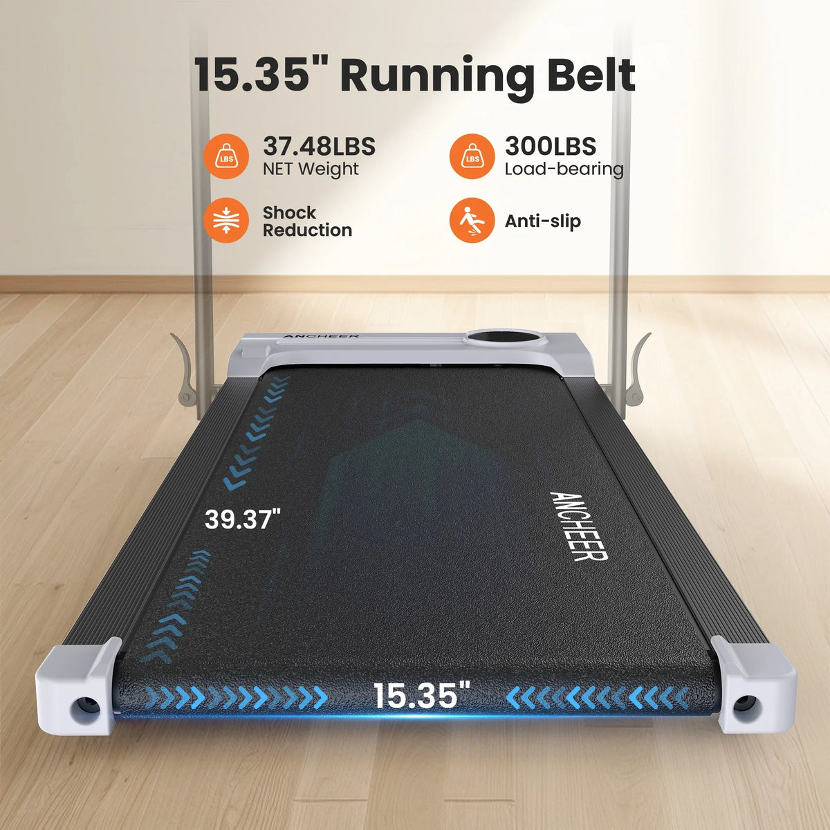 2026 NewANCHEER Portable Folding Walking Pad 300lb, 7.5 MPH Under Desk Treadmill with Remote Control & LED Display,2 in 1 Walking Pad Treadmill for Home/Office/Exercise(Pink)