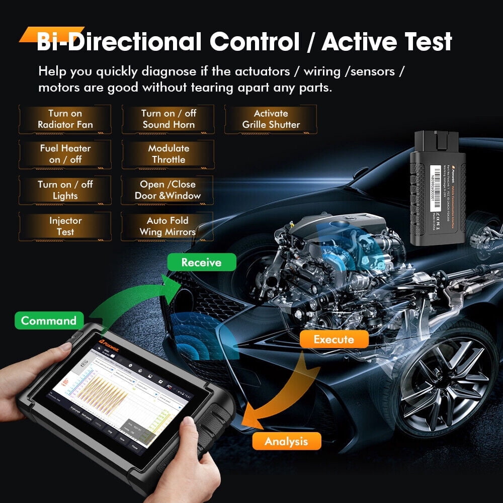 Foxwell NT809 BT OBD2 Scanner Diagnostic Tool with BM310
