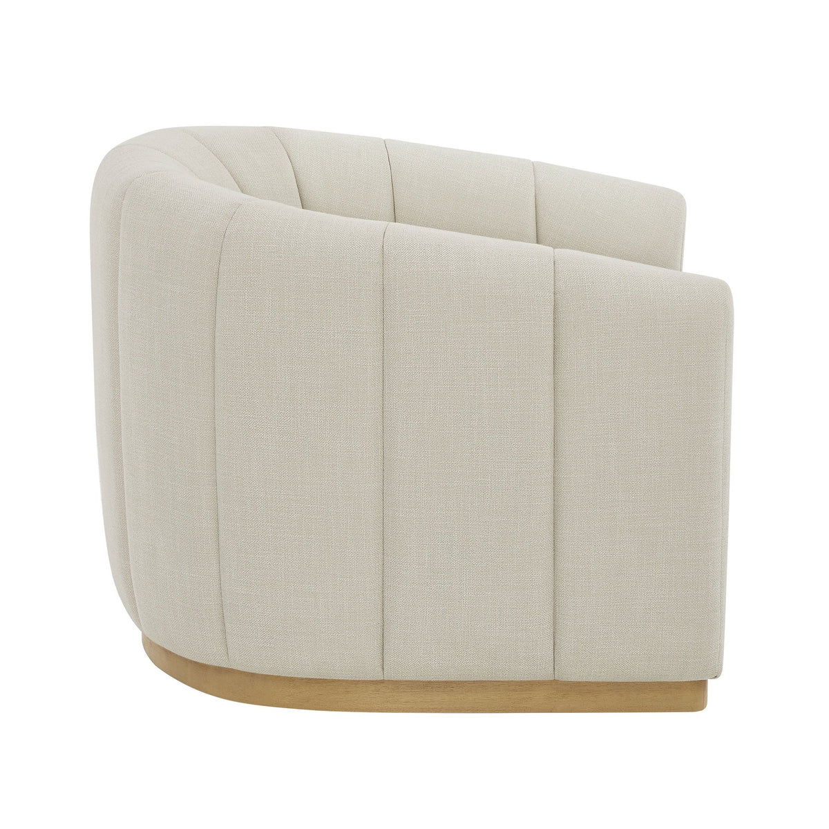 2026 NewBetter Homes & Gardens Lillian Accent Swivel Chair, Cream Linen