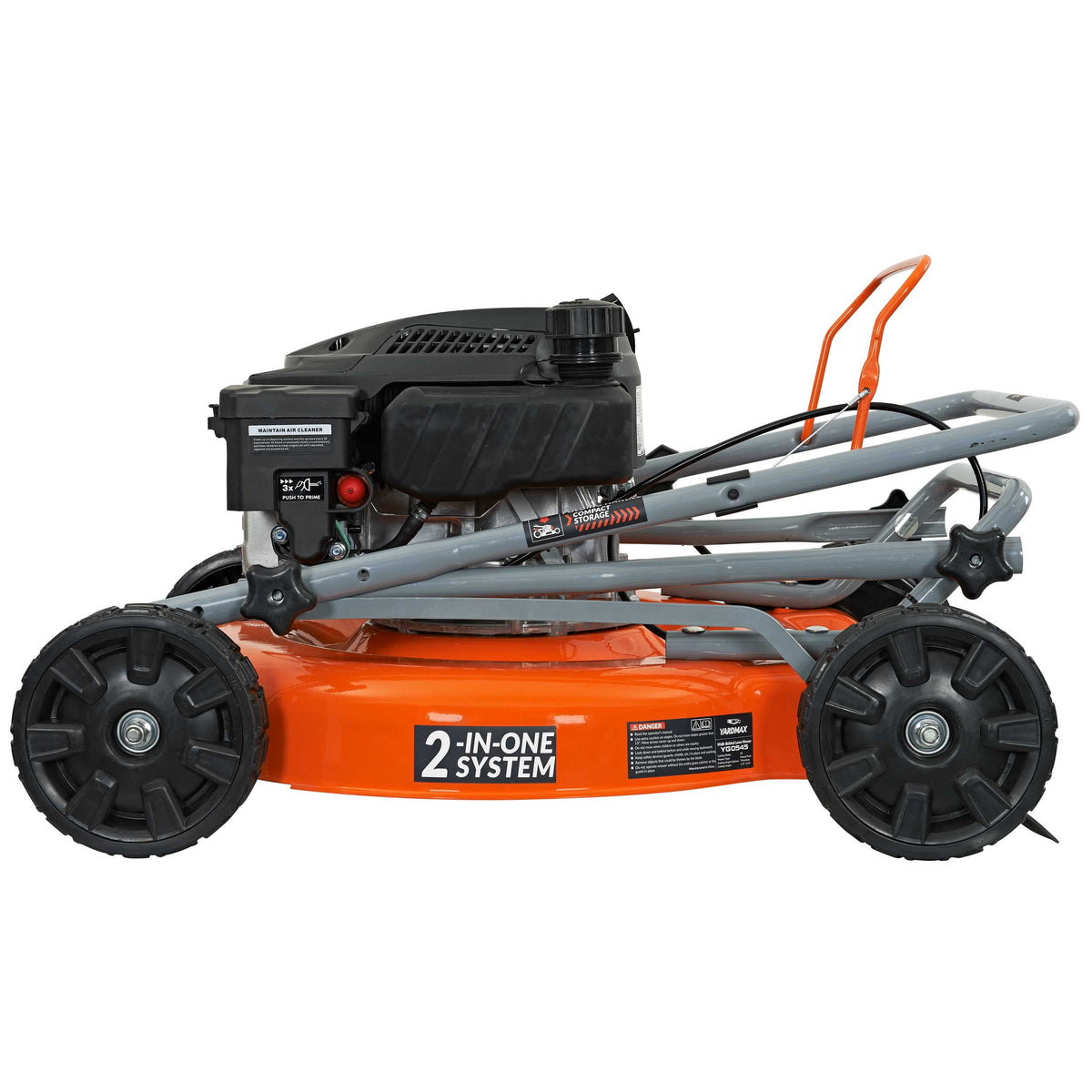 Yardmax YG0545 CA 20" 170cc OHV Gas Powered Push Walk-Behind Lawn Mower, 2-in-1, 7 Cutting Heights