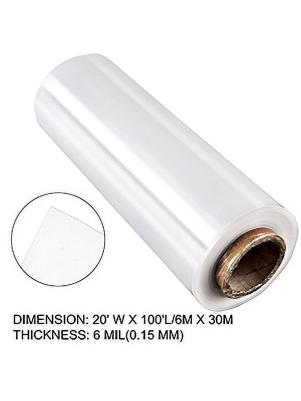 VEVOR Greenhouse Polyethylene Film 20' x 100' x 6 Mil, Greenhouse Plastic, UV Resistant, Superior Strength