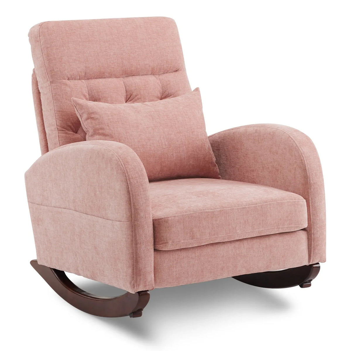 2026 NewKtaxon Rocking Accent Chair Glider Reading Chair Comfy Teddy Velvet Upholstered Single Sofa Rocker for Living Room, Nursery, Bedroom Beige