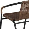 2026 NewEmma + Oliver Indoor/Outdoor Stacking Rattan Restaurant Patio Chairs, Set of 2, Gray