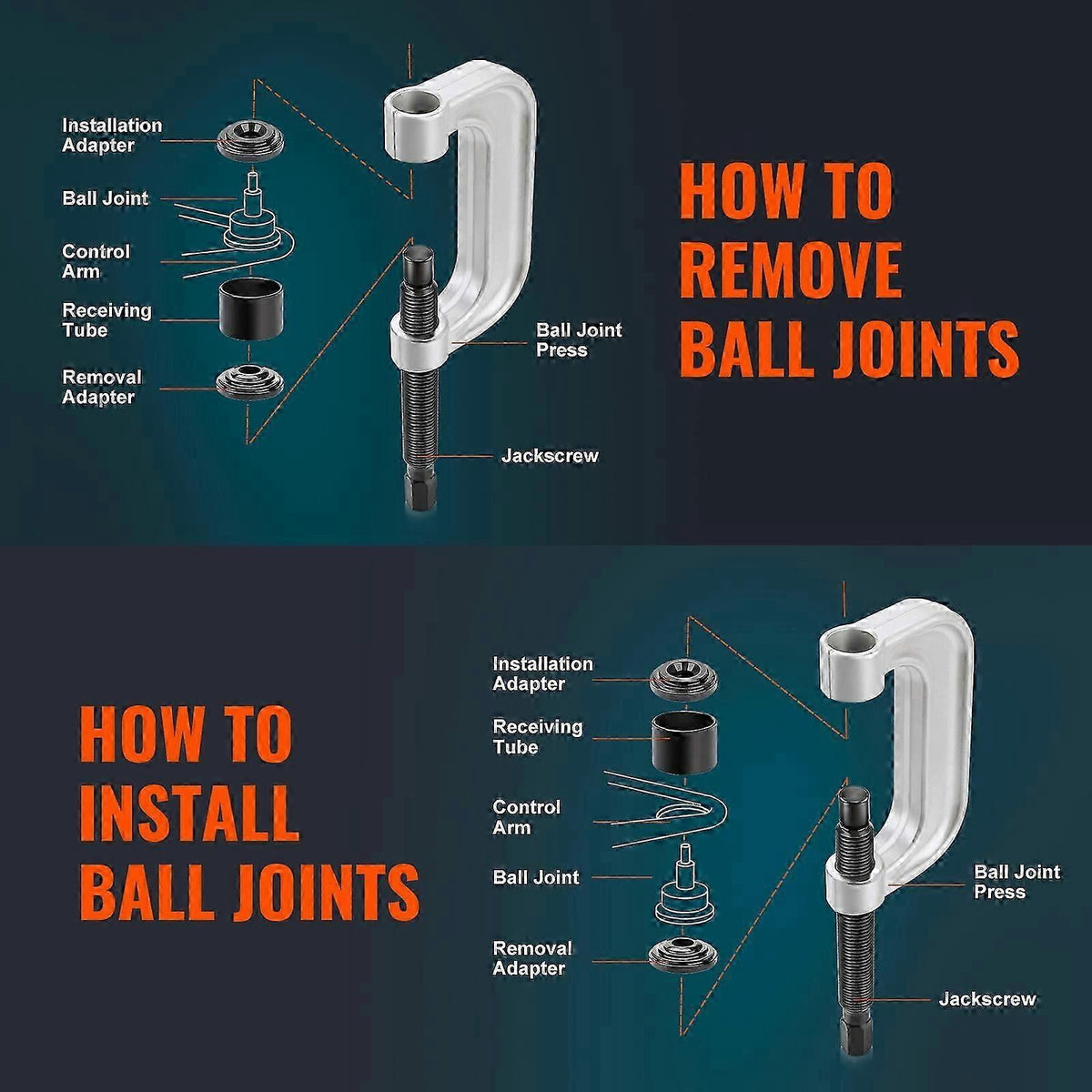 Ball Joint Press Kit C-press Ball Joint Tools 21 Pcs Automotive Repair Kit