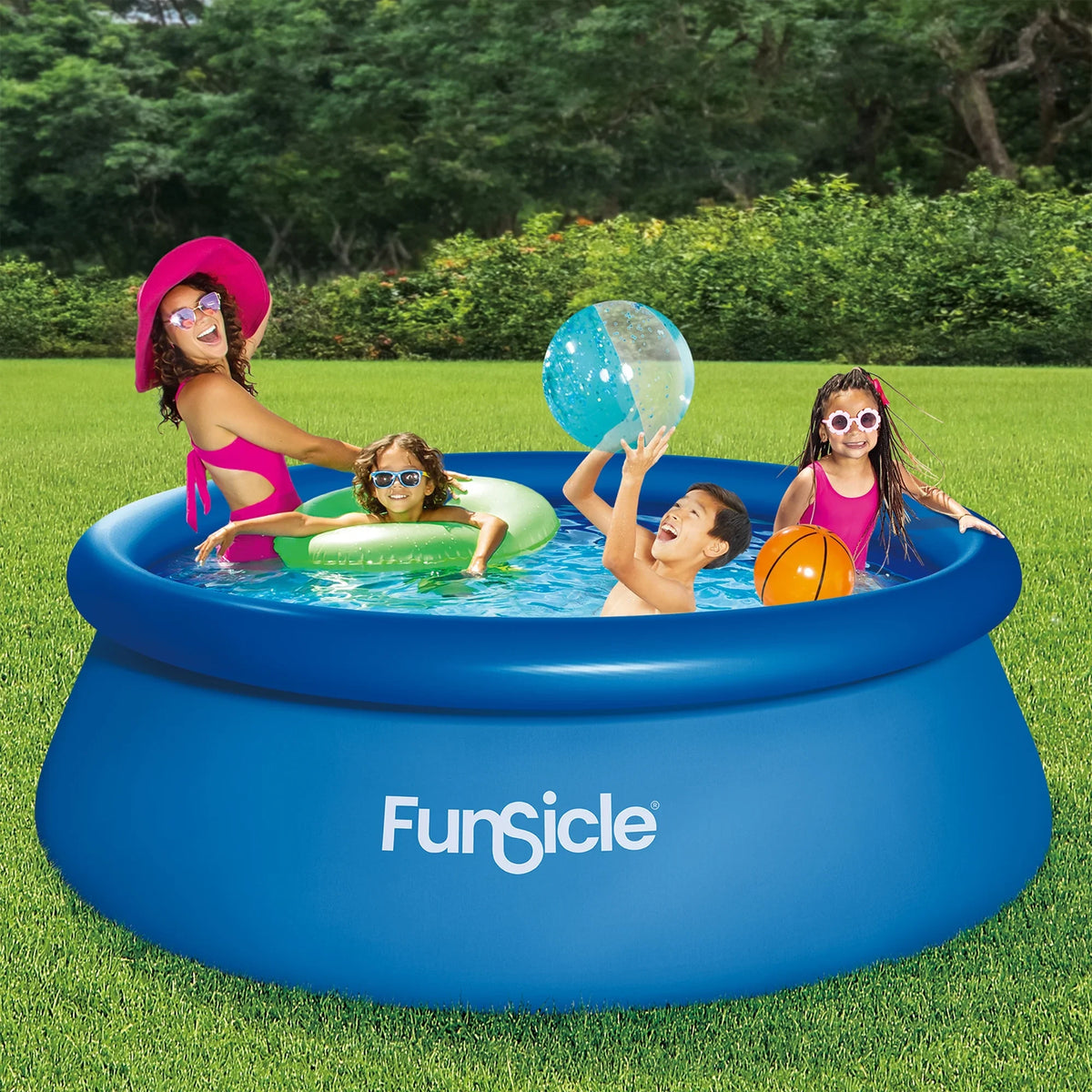 2026 NewFunsicle 8 ft QuickSet Above Ground Swimming Pool, Round, Age 6 & up