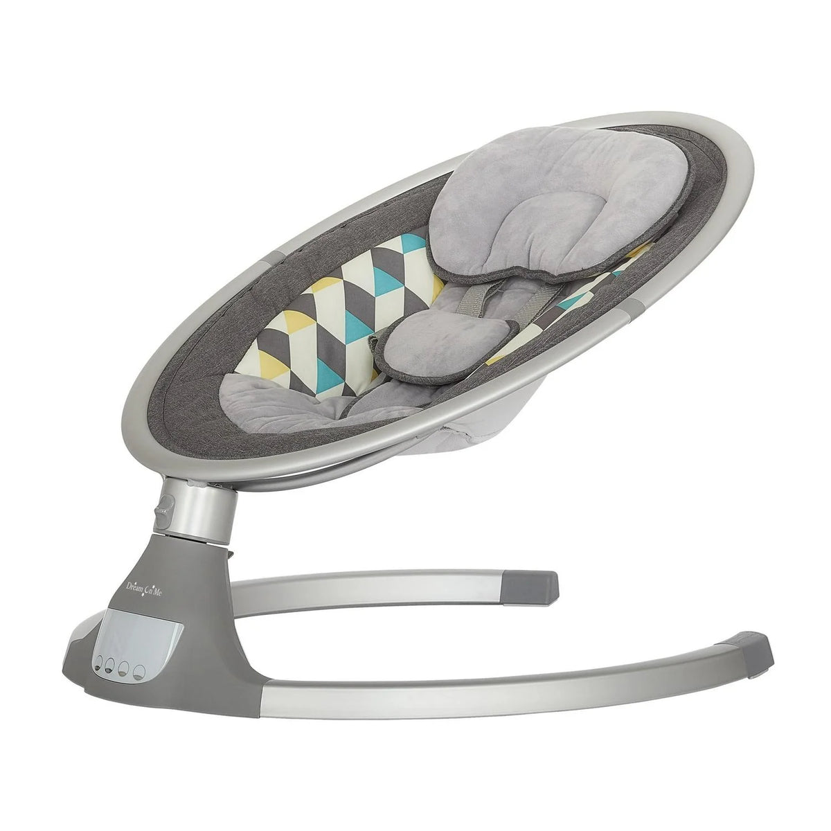 2026 NewDream On Me Zazu Baby Swing. Baby Swing for Infant. 5 - Swinging Speed. Two Attached Toys. Bluetooth Enabled and Remote Control. Grey and Blue