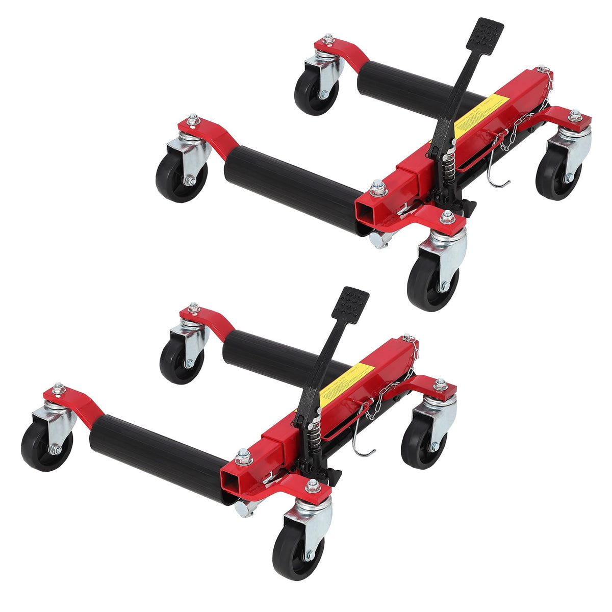 Wheel Dolly Jack Set – Hydraulic 1500 lb 2-Pack – Foot Pedal Lift & 360° Casters – Q235 Steel – Cars, SUVs, Trucks & ATVs – Rust Resistant – Auto Repair
