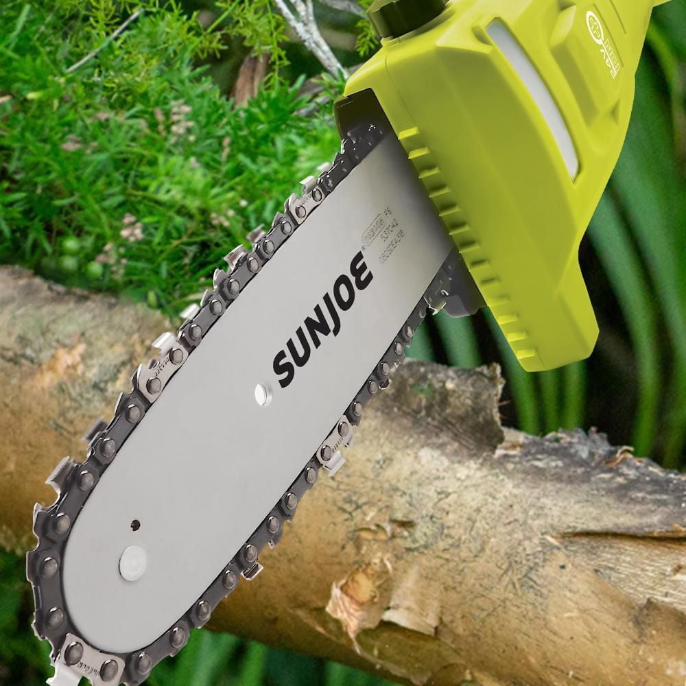Sun Joe 24V-PS8-LTE 24-Volt iON+ Cordless Telescoping Pole Chainsaw Kit, 8-Inch, W/ 2.0-Ah Battery and Charger