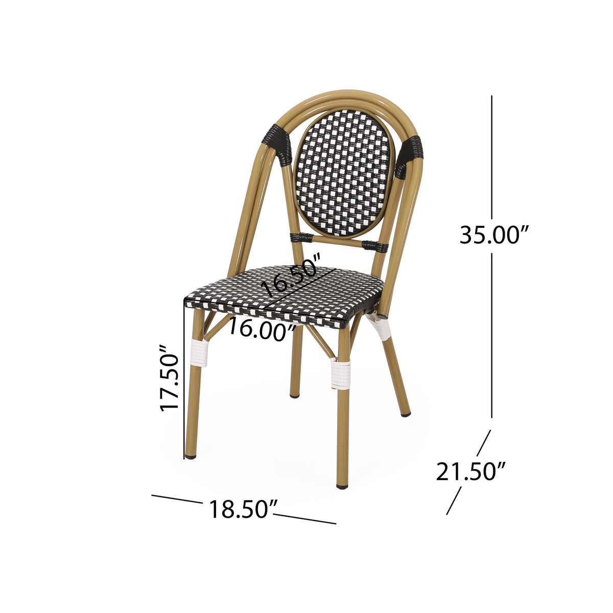 Outdoor French Bistro Chairs (Set of 2)