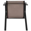 2026 NewBizChair 5 Pack Black Outdoor Stack Chair with Flex Comfort Material and Metal Frame