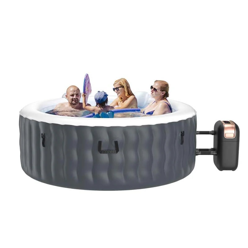 4-Person SaluSpa Inflatable Hot Tub Spa with 108 Massage Bubble Jets, Air Pump, Filter Cartridge & Cover, Portable Outdoor Blow Up Spa