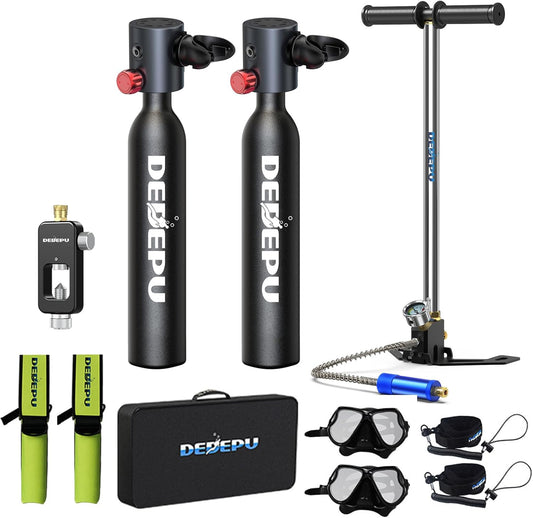 Scuba Diving Tank,0.5L Constant Pressure Mini Scuba Tank, Dive Tanks with On-Off Valve, 5-10 Minutes Underwater Capability, Portable Mini Scuba Tanks, Scuba Diving Tanks with Pump
