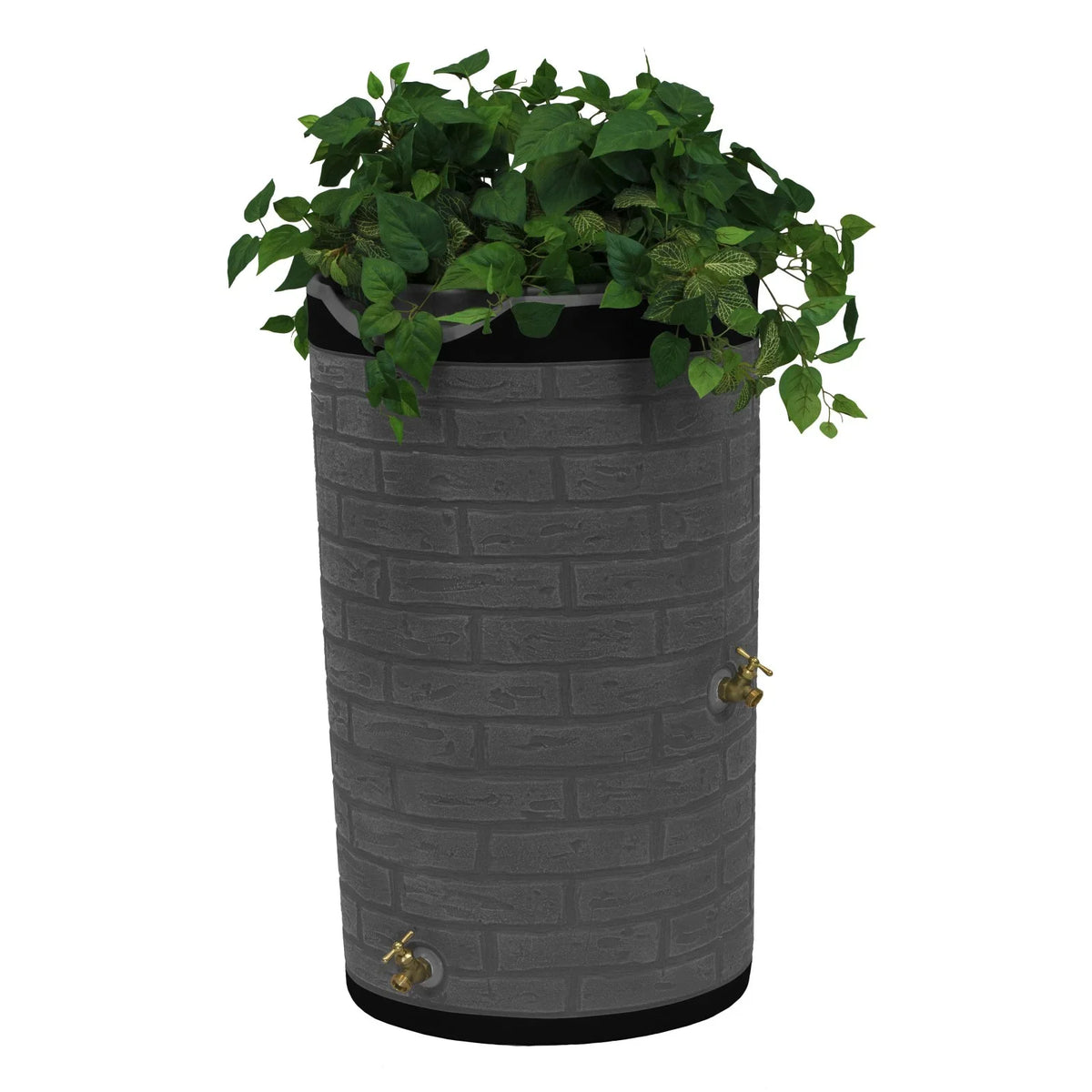 2026 NewGood Ideas IMP-D50-DAR Impressions Downton Rain Saver Rain Barrel, 50 Gallon, Dark Granite