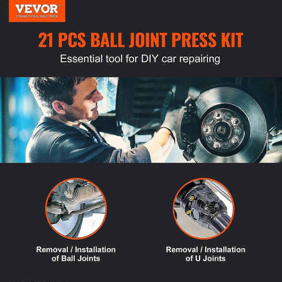 Ball Joint Press Kit C-press Ball Joint Tools 21 Pcs Automotive Repair Kit
