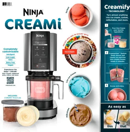 2026 NewNinja CREAMi, Ice Cream Maker, 5 One-Touch Programs