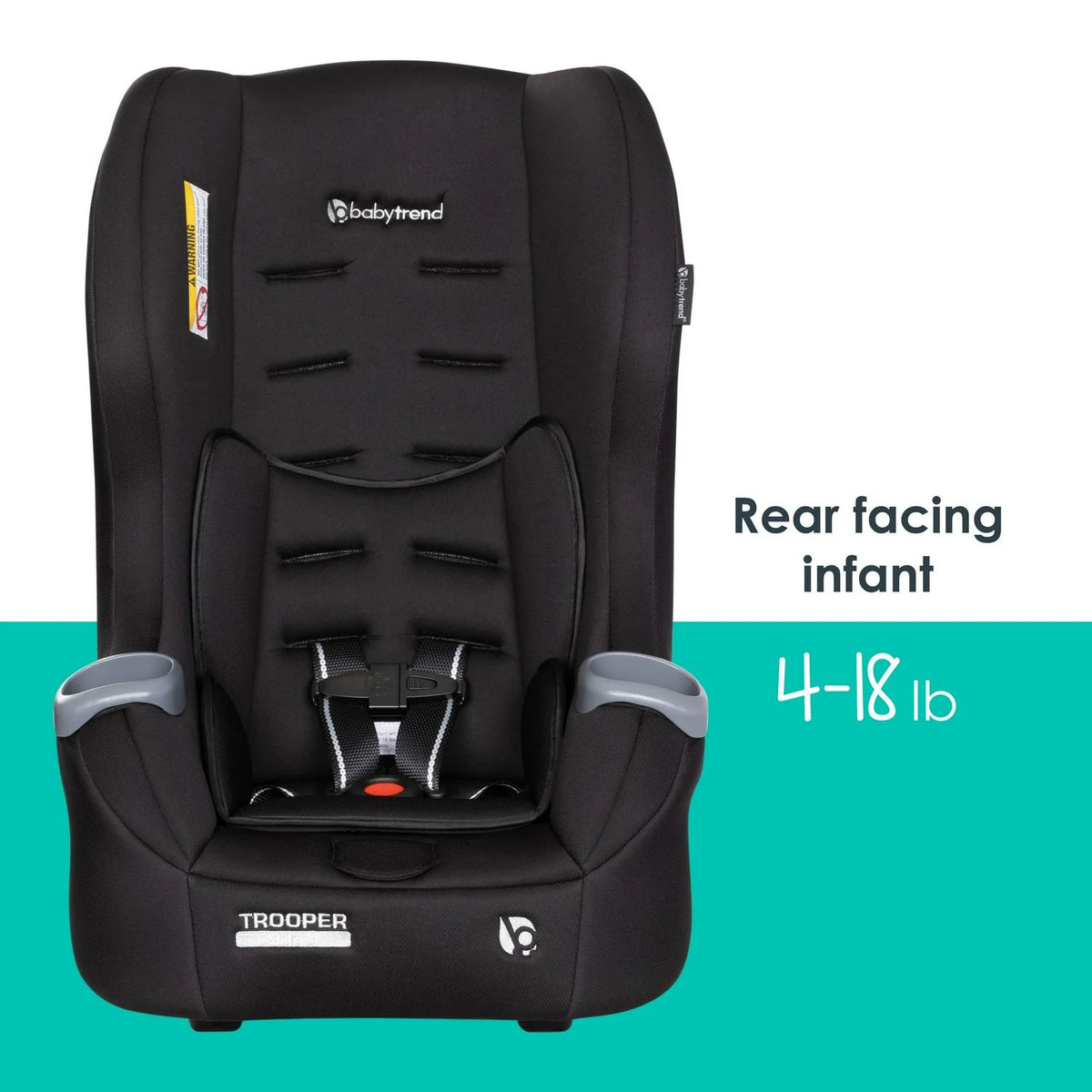 2026 NewBaby Trend Trooper 3-in-1 Convertible Car Seat - Desert Black