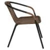 2026 NewEmma + Oliver Indoor/Outdoor Stacking Rattan Restaurant Patio Chairs, Set of 2, Gray
