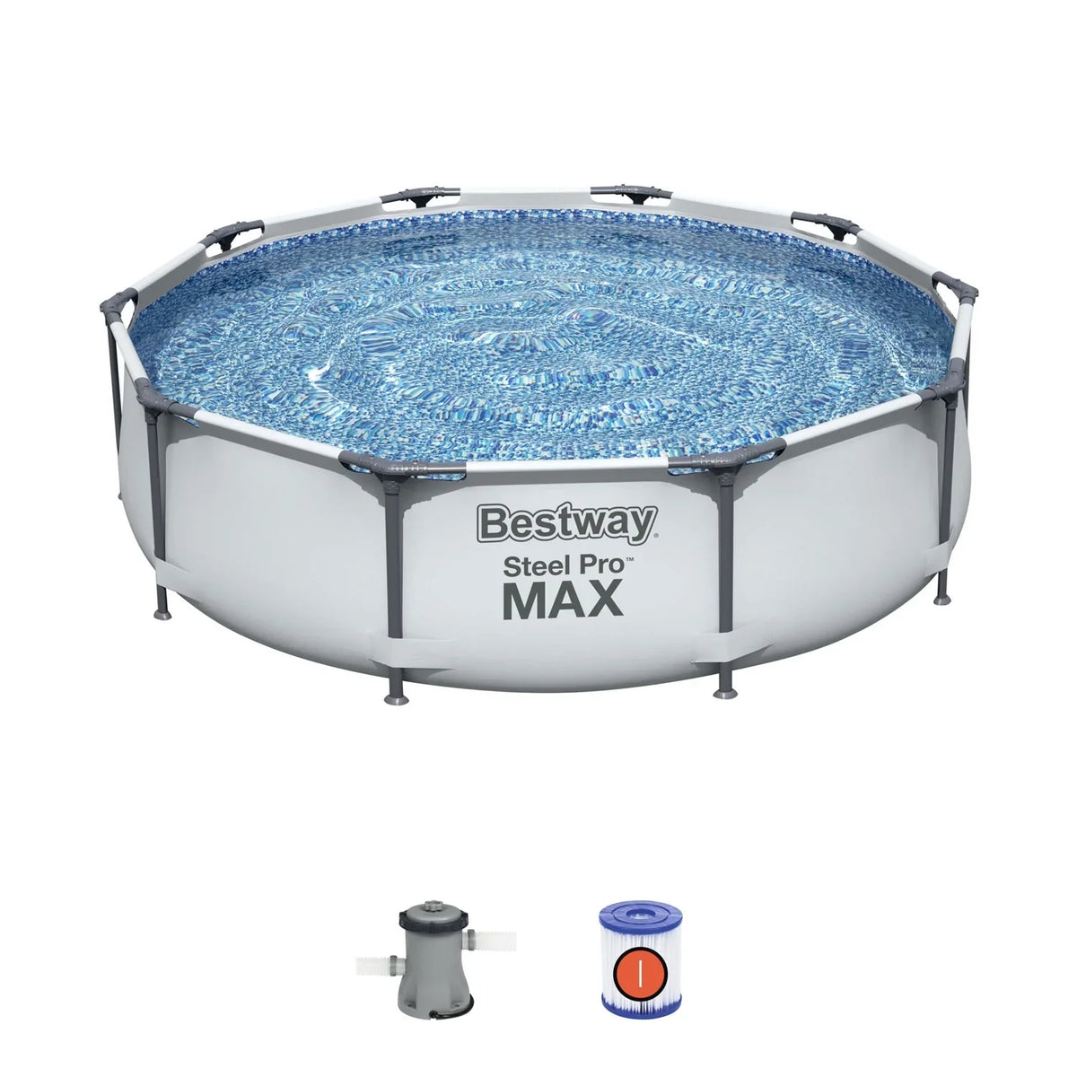 2026 NewBestway Steel Pro MAX 10' x 30" Above Ground Pool Set Round
