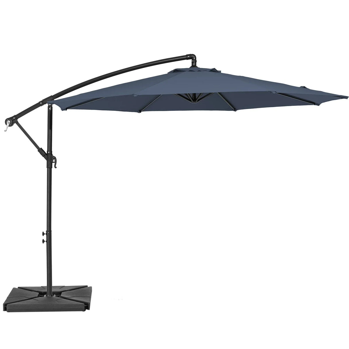 2026 NewJUSTLET 10ft Heavy Duty Patio Hanging Offset Cantilever Patio Umbrella W/ 4-Piece Base Included Included, Beige