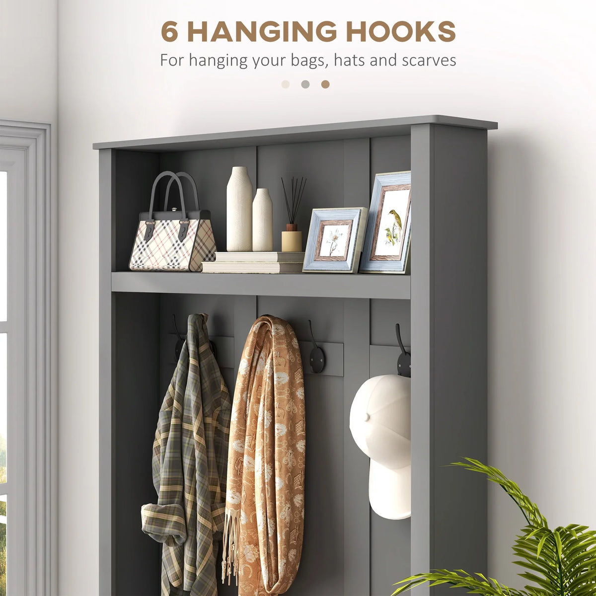 2026 NewHOMCOM Hall Tree, Entryway Bench w/ Coat Rack, Shoe Cabinet, Black