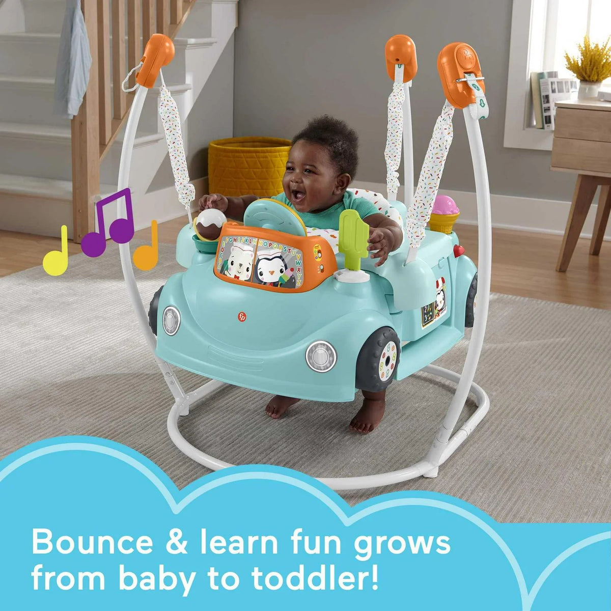 2026 NewFisher-Price 2-in-1 Sweet Ride Jumperoo Activity Center & Learning Toy for Infant and Toddler