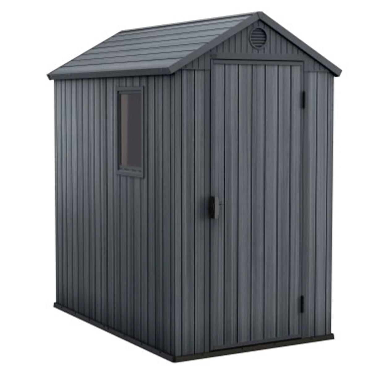 2026 NewKeter Darwin 4' x 6' Outdoor Garden Tool Storage Shed w/ Window, Graphite