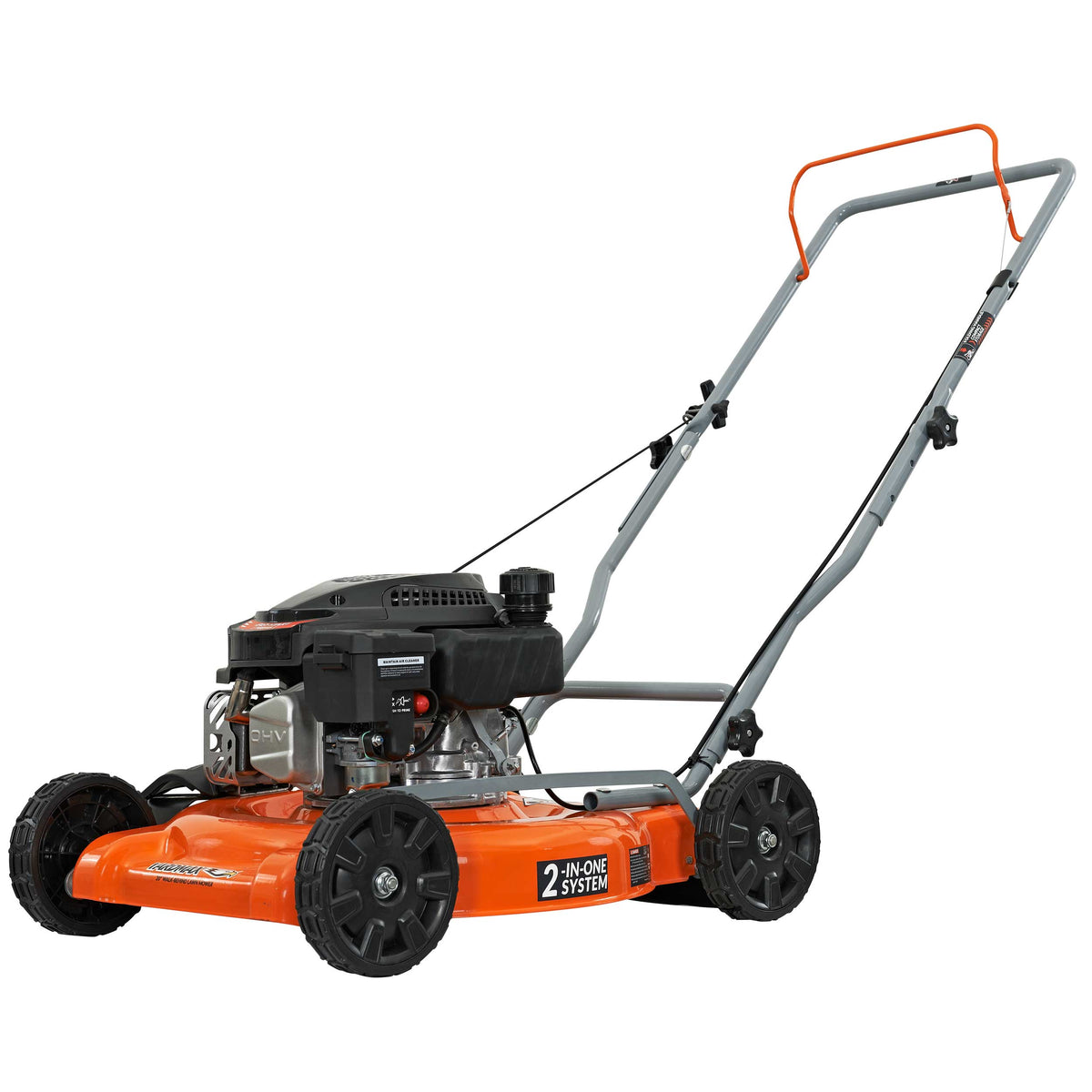 Yardmax YG0545 CA 20" 170cc OHV Gas Powered Push Walk-Behind Lawn Mower, 2-in-1, 7 Cutting Heights