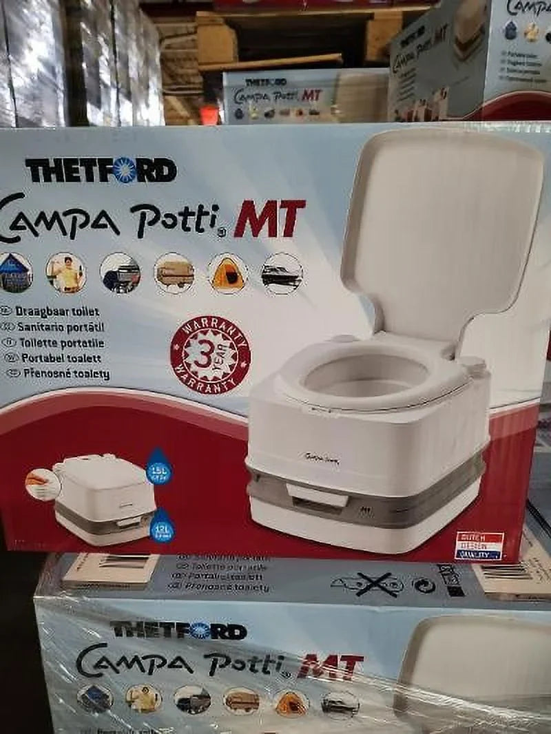 2026 NewThetford Campa-Potti MT, 4-gal Portable Toilet, Length 16.8 x Width 15.1 in x Height 13 in.