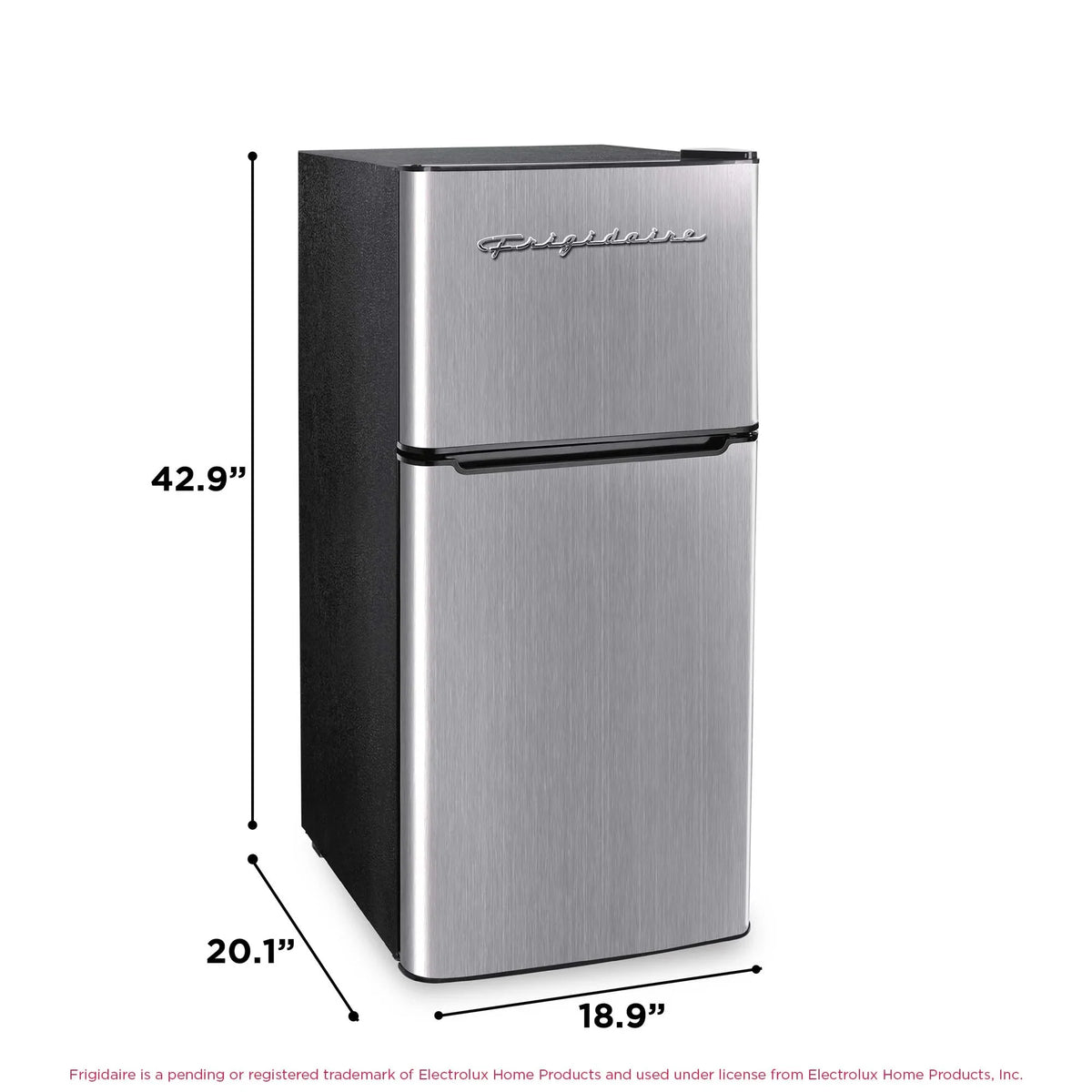 2026 NewFrigidaire, 4.5 Cu. ft., 2 Door Compact Refrigerator-Chrome Trim, EFR451, Platinum