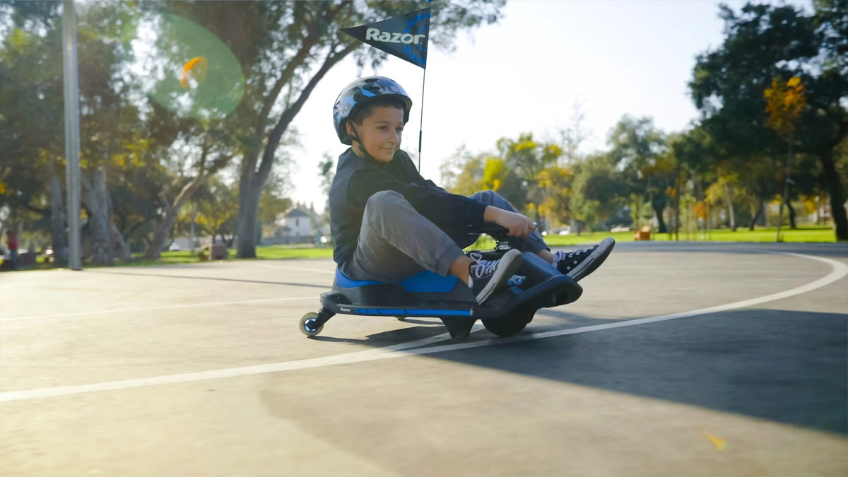 Razor Crazy Cart Shift - 12V Electric Drifting Go Kart for Kids - New High/Low Speed Switch and Simplified Drifting System