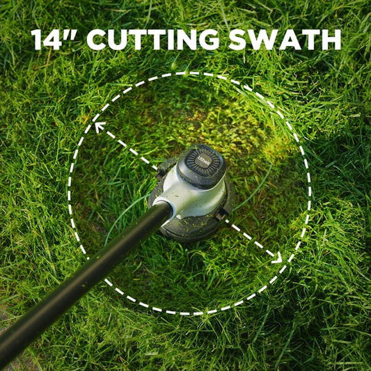 Litheli 40V(2x20V) 14" Brushless Cordless String Trimmer, Battery Powered 2 in 1 Grass Trimmer with 2*2.5Ah Battery