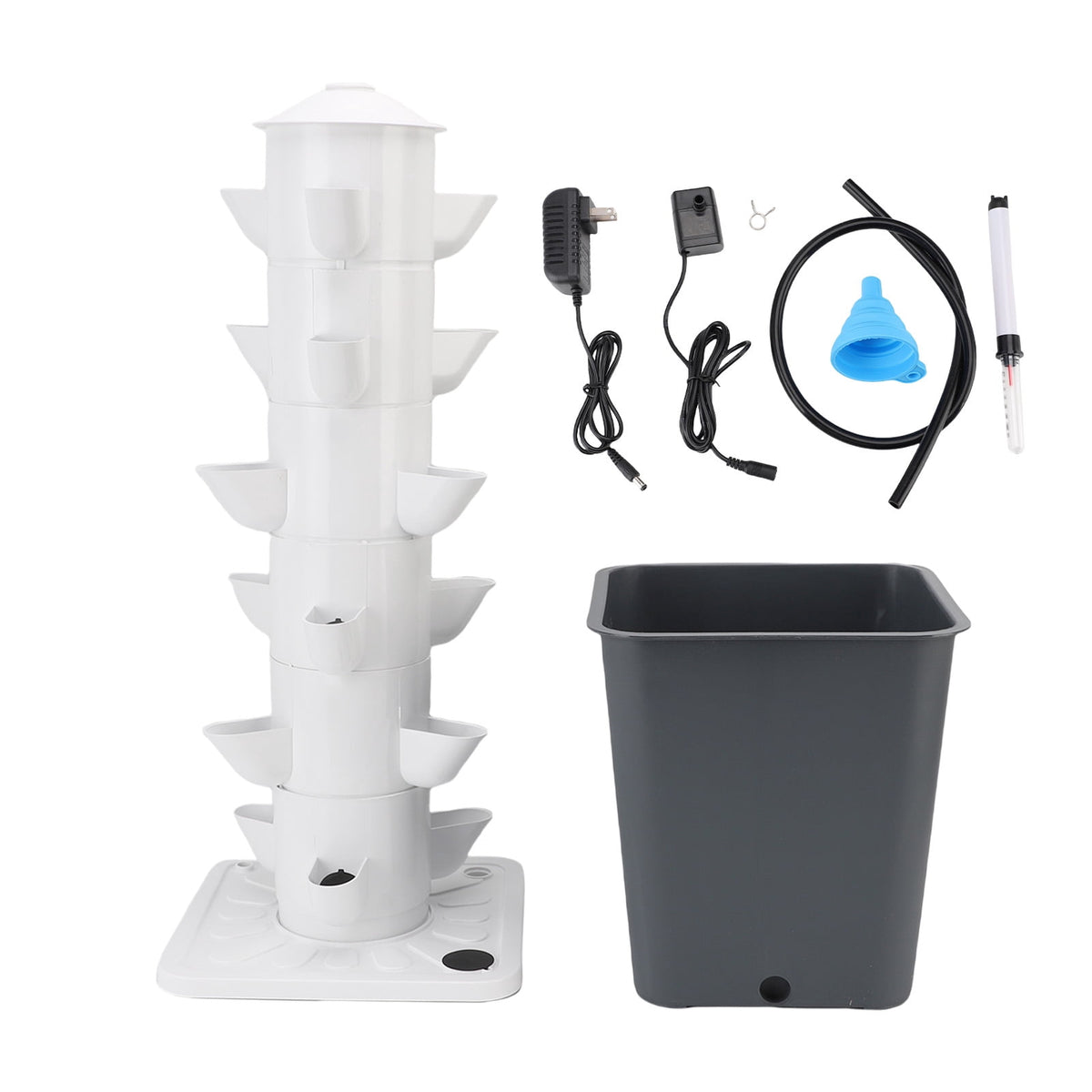 Hydroponics Growing System, Vertical 18 Hole Hydroponic Tower with 10L Watertank Hydroponic Tower for Indoor Vegetable Growing At Home