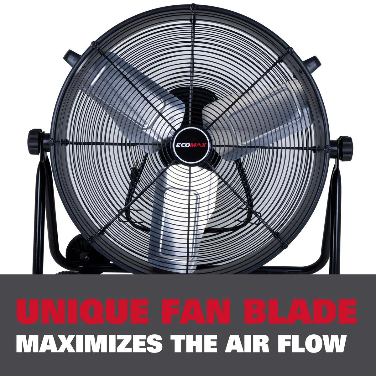 2026 NewEcomax 24 Inch High Velocity Drum Floor Fan. Industrial. 3-Speed. Adjustable Tilt