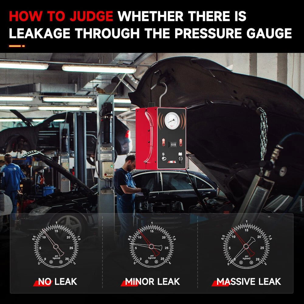 ANCEL S200 Smoke Machine Automotive Leak Detector, Evap Smoke Machine Leak Diagnostic Tester, Dual Mode Auto Fuel Pipe System Vacuum Leak Smoke Tester with Pressure Gauge for All Car/Motorcycle/Truck