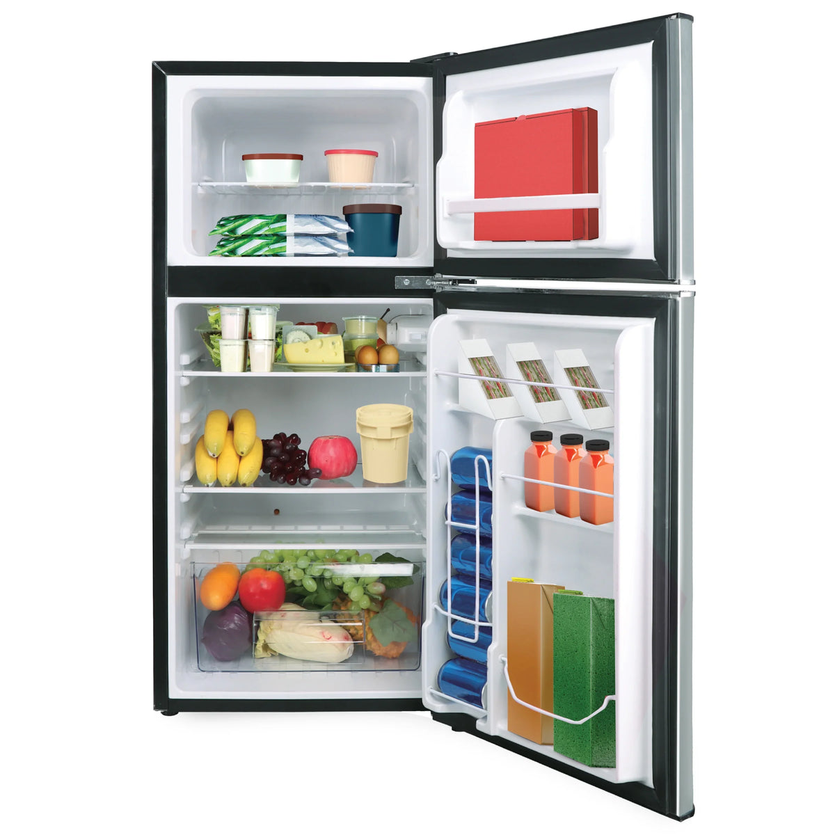 2026 NewFrigidaire, 4.5 Cu. ft., 2 Door Compact Refrigerator-Chrome Trim, EFR451, Platinum