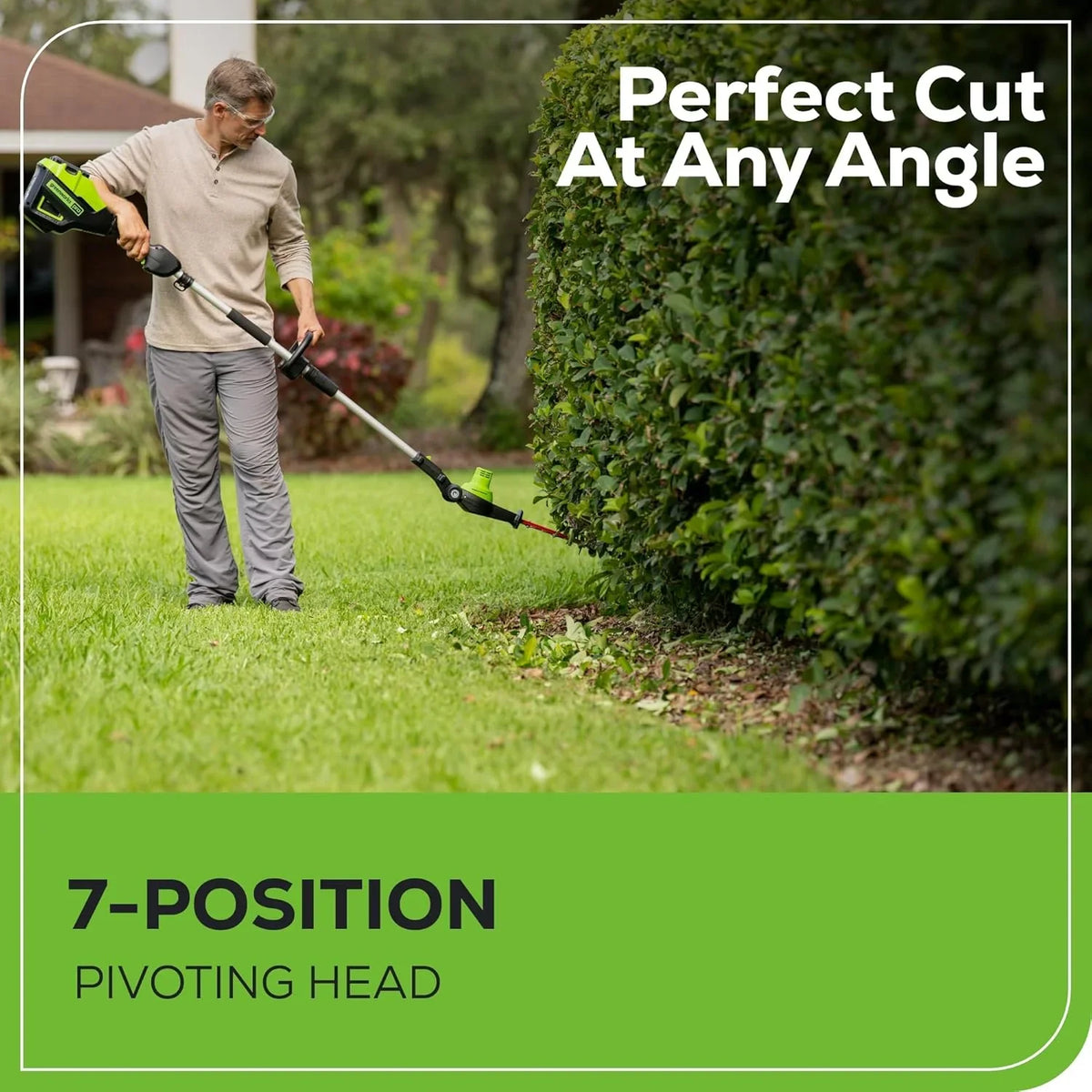 2026 NewGreenworks 60V 20" Brushless Cordless Battery Powered Pole Hedge Trimmer, 2.0Ah Battery and Charger Included